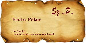 Szüle Péter névjegykártya